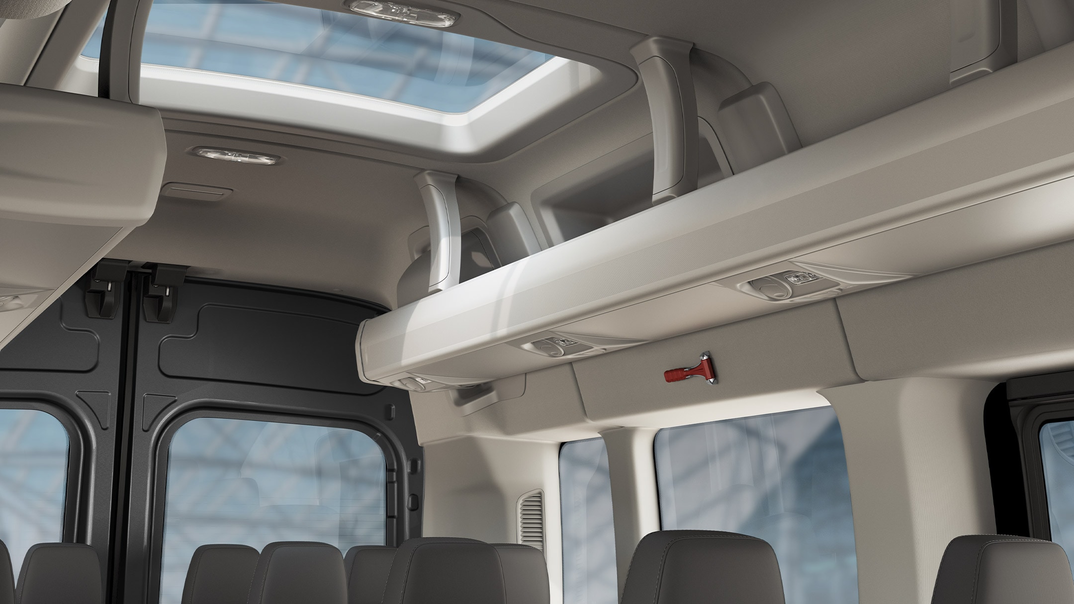 Interior view of the new Ford Transit Minibus